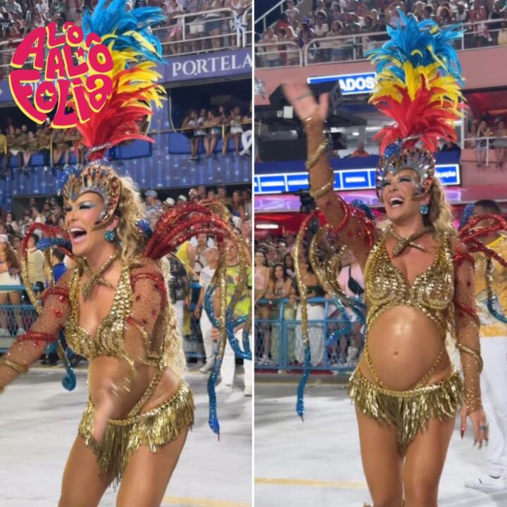 Grávida, Lore Improta brilha ao desfilar na Sapucaí: “Sonhei com esse dia”