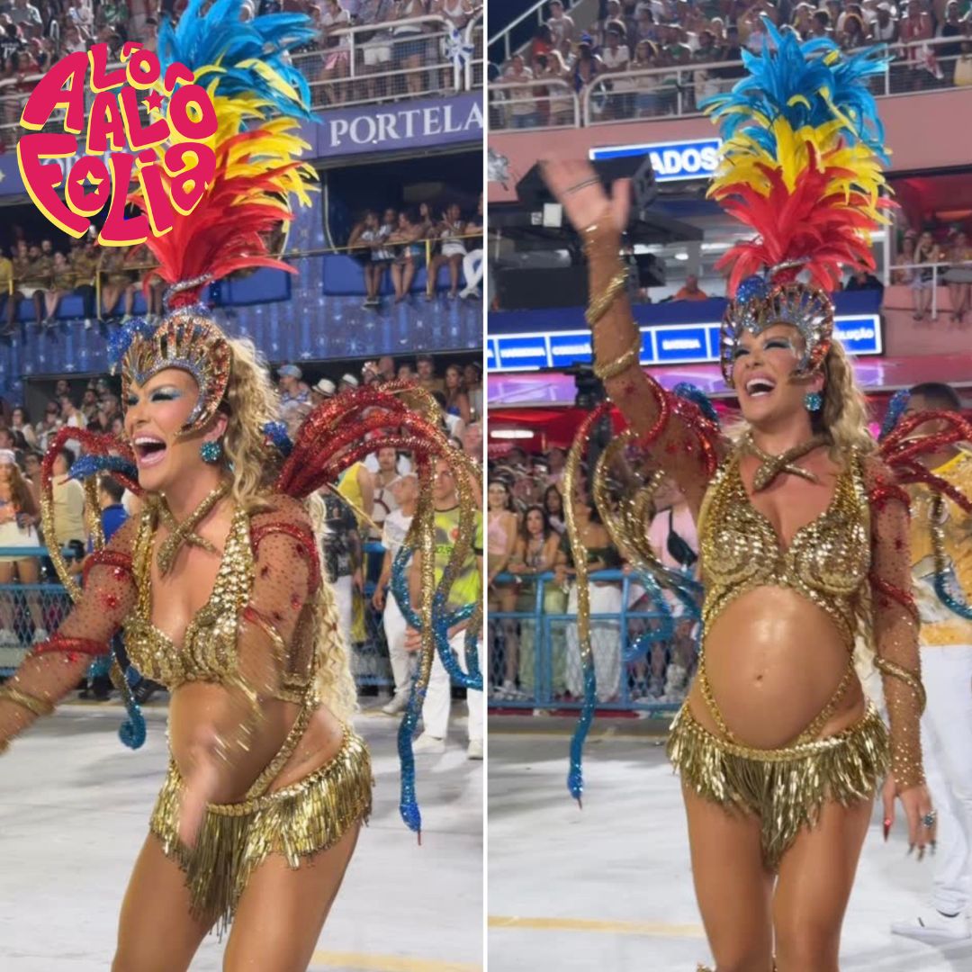 Grávida, Lore Improta brilha ao desfilar na Sapucaí: “Sonhei com esse dia”