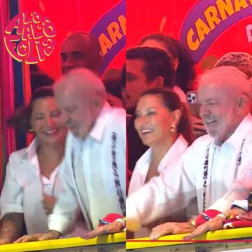 Lula se empolga e pula com música vibrante de Baiana System no Carnaval de Salvador