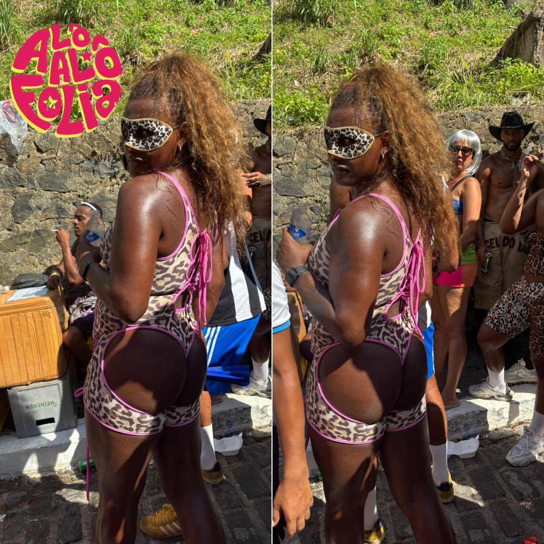 Liniker se veste de onça para o Banho de Mar à Fantasia em Salvador