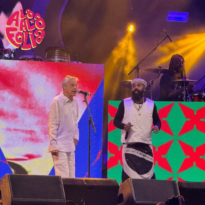 Aos 83 anos, Caetano Veloso canta e dança com BaianaSystem em show no Camarote Salvador