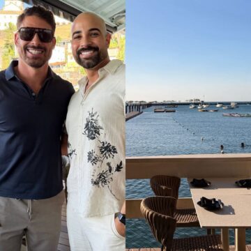 Cauã Reymond aproveita temporada em Salvador e visita restaurante em píer na Bahia Marina