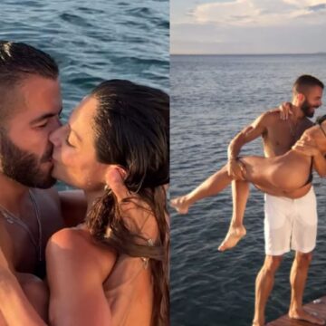 Mari Gonzalez e Pipo Marques curtem passeio de barco após maratona de Carnaval