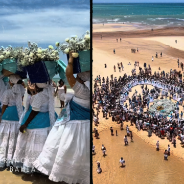 Multidão festeja Iemanjá em Porto Seguro; veja vídeo