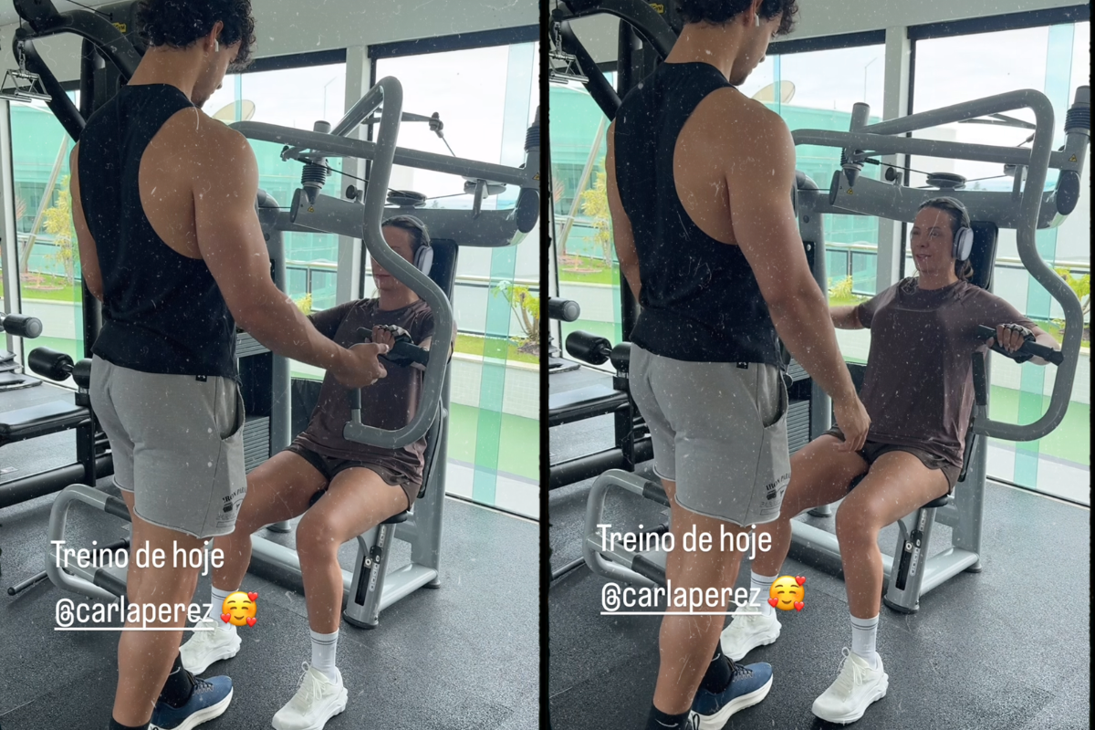 Filho de Carla Perez e Xanddy treina com a mãe em academia em Salvador