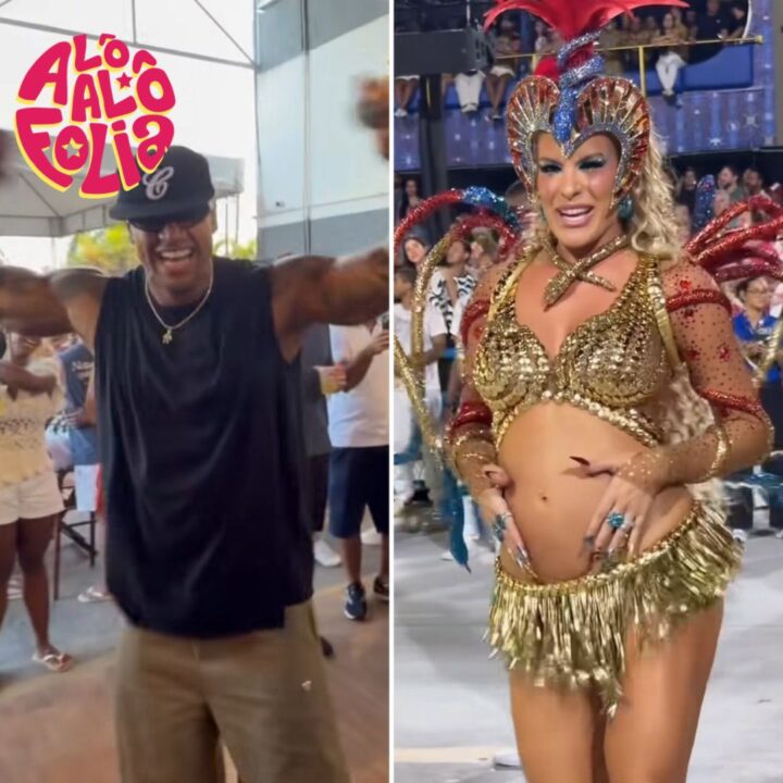 ‘Amei te ver brilhando com nosso filho no ventre’: Léo Santana se declara para Lore Improta após vitória da Viradouro