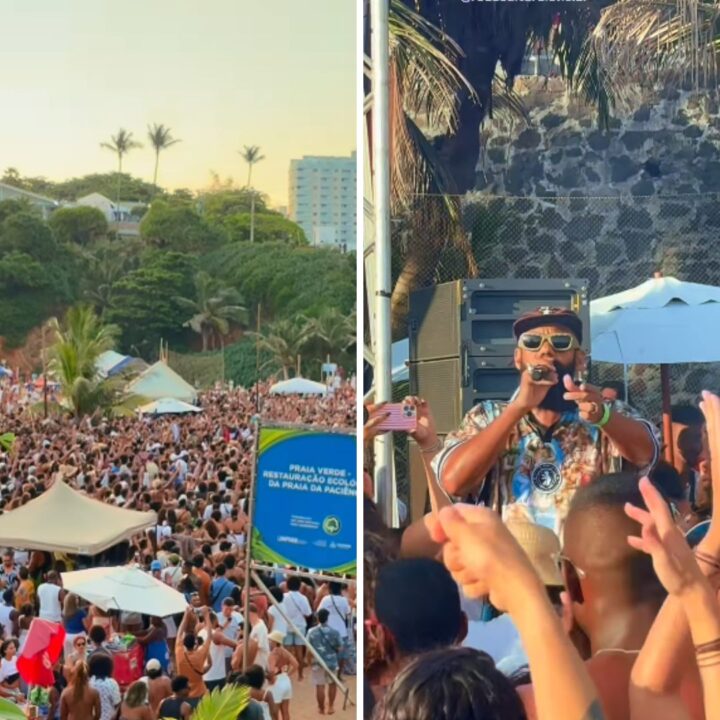 Russo Passapusso lota praia da Paciência e leva clima de pré-Carnaval para Festa de Iemanjá; assista
