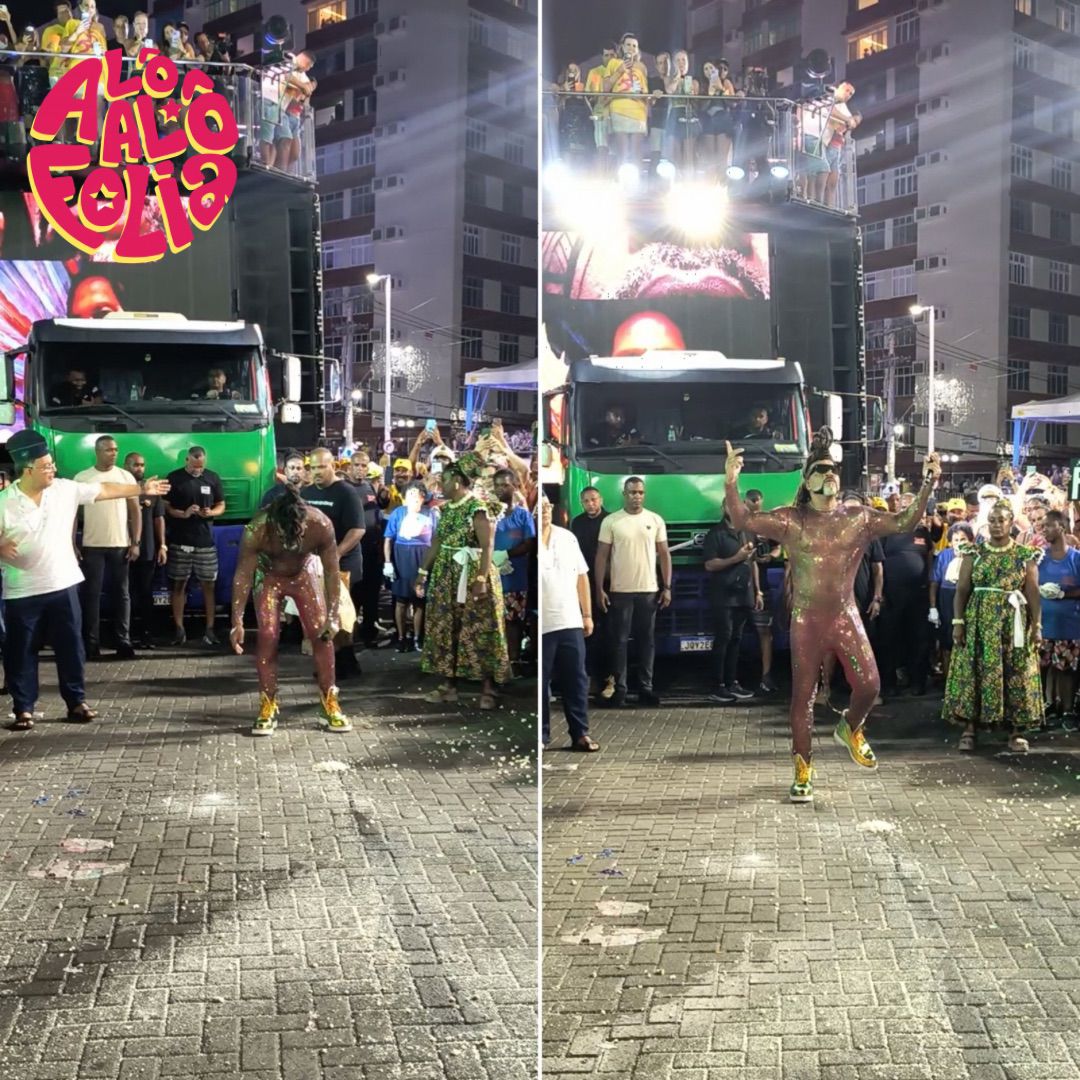Carlinhos Brown realiza ritual de abertura antes de desfile no Barra/Ondina