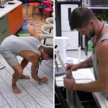 BBB 26: Jonas lava pano de chão na pia da cozinha e deixa internet chocada