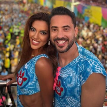 Everton Ribeiro vira folião e curte bloco de Bell Marques no Carnaval de Salvador