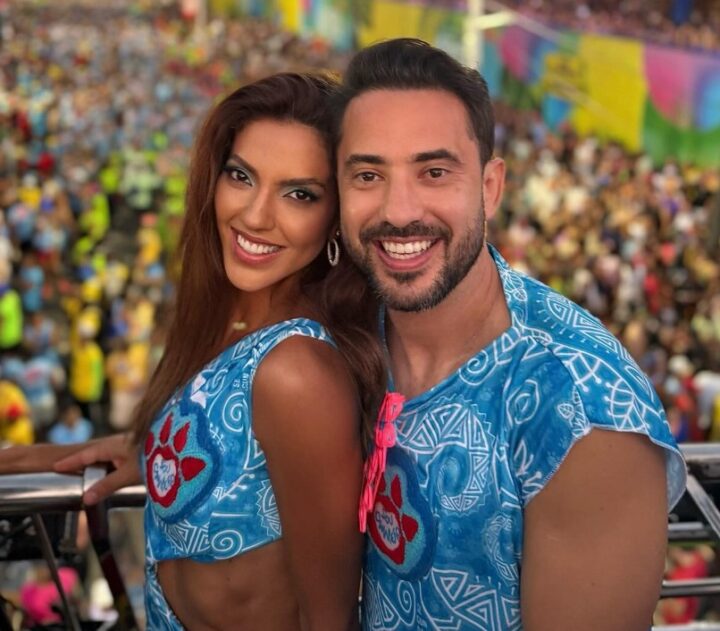 Everton Ribeiro vira folião e curte bloco de Bell Marques no Carnaval de Salvador