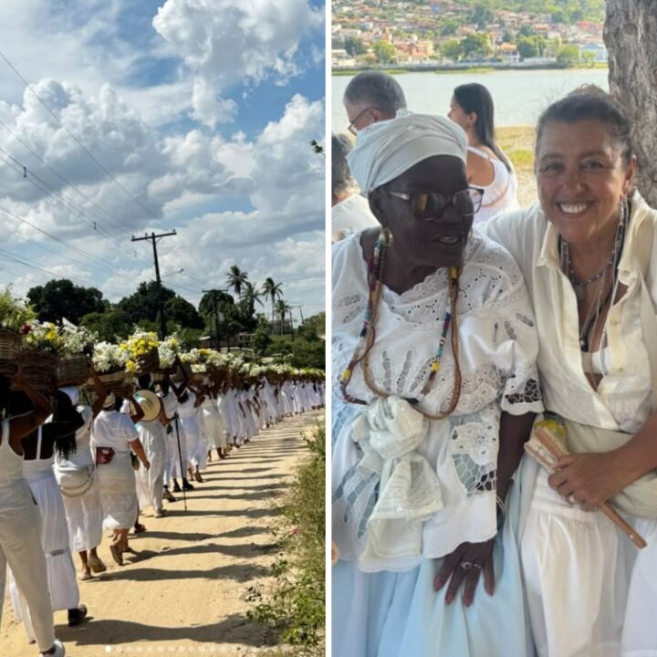 Regina Casé participa da Festa de Iemanjá em Cachoeira e se emociona com tradição ancestral; veja fotos
