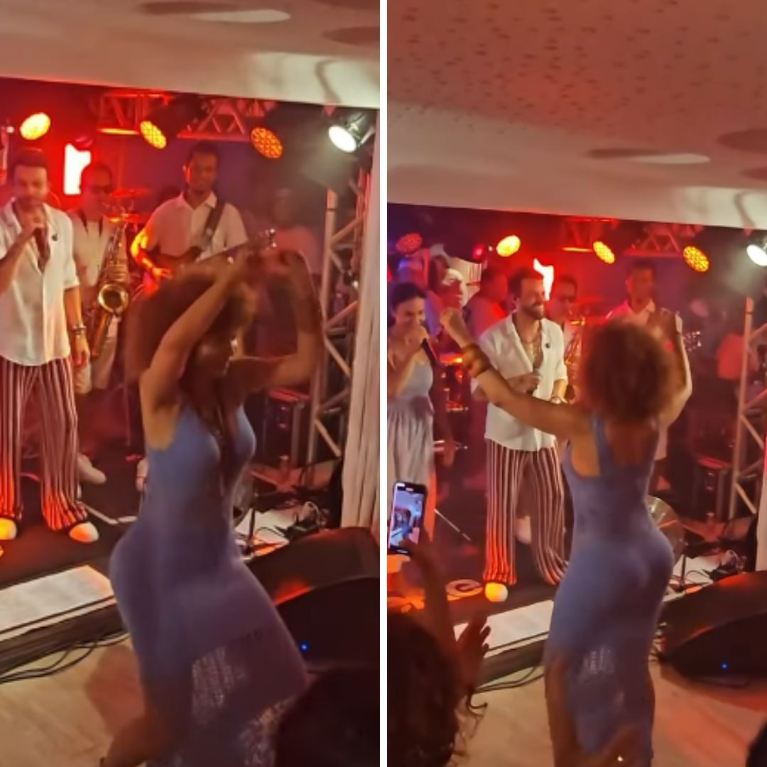 Em Salvador, Vanessa da Mata dança hit de Ivete Sangalo e exibe corpão; assista