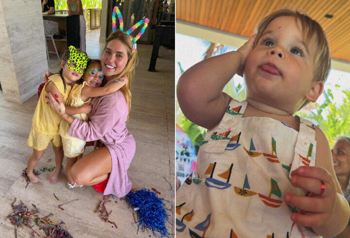 Filhos de Virginia Fonseca curtem bloquinho de Carnaval preparado por Vini Jr