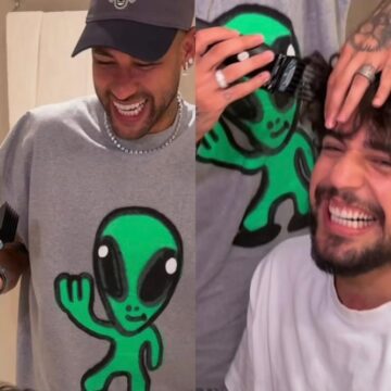 Neymar corta o cabelo de Nattan e Rafa Kalimann lamenta: ‘Meus cachinhos’