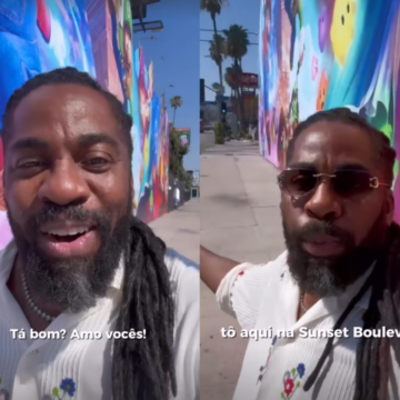 Em Los Angeles, Lázaro Ramos celebra conquistas de Wagner Moura antes do Oscar: ‘Meu irmão do coração’