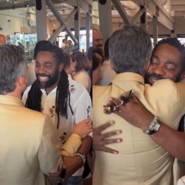 Lázaro Ramos encontra Wagner Moura em Los Angeles antes do Oscar