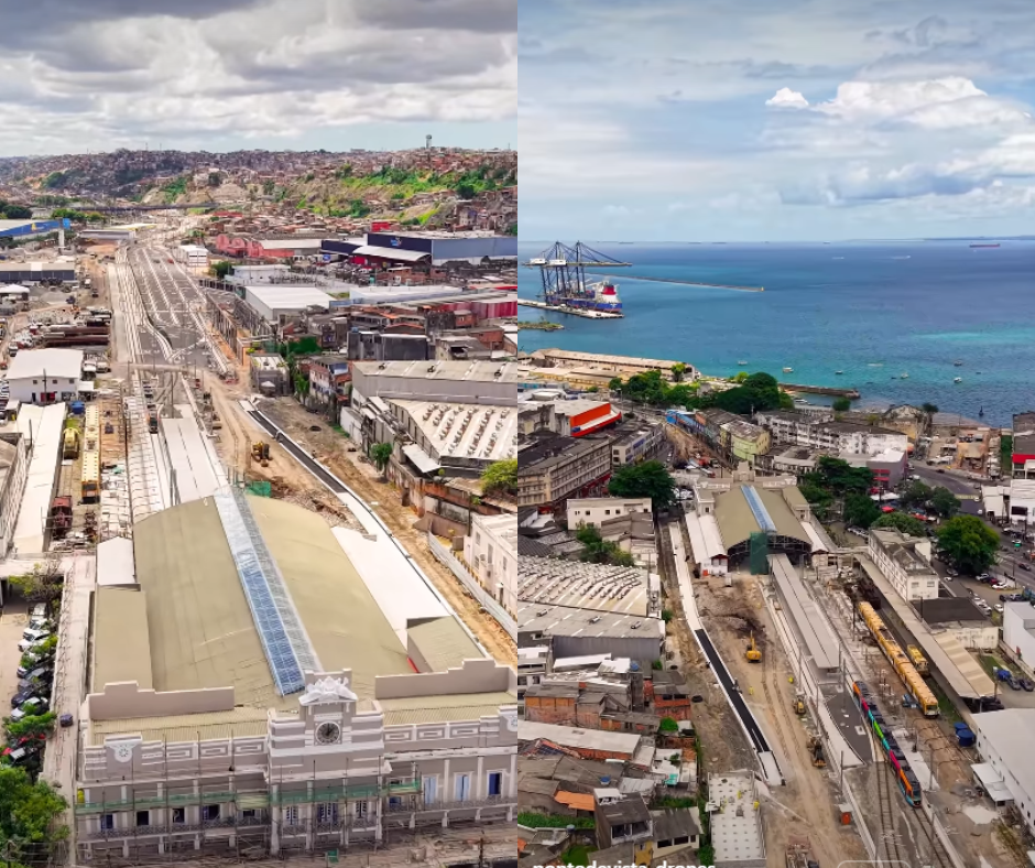 Vídeo mostra avanço das obras do VLT e transformação do Subúrbio Ferroviário