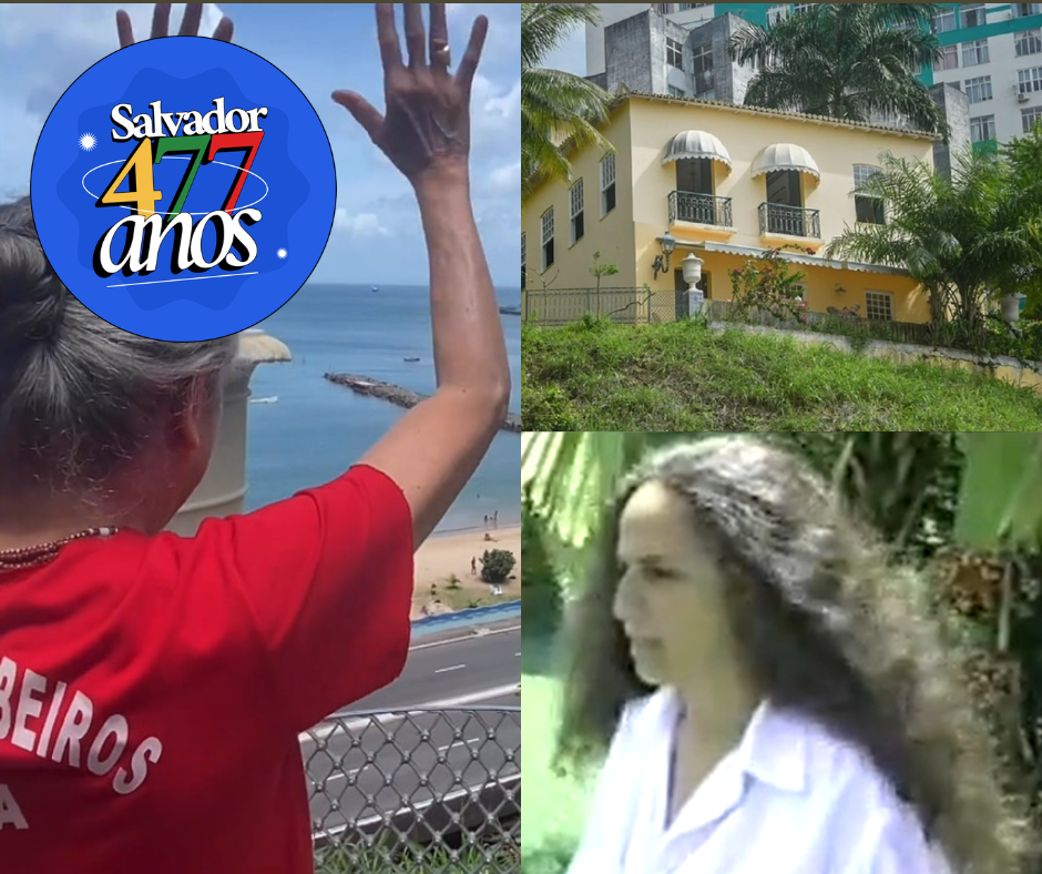 Maria Bethânia celebra aniversário de Salvador com vídeo antigo em casa histórica na Gamboa