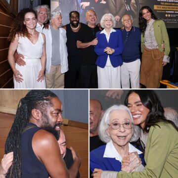 Fernanda Montenegro, Lázaro Ramos e Bruna Marquezine se reúnem para primeira exibição de ‘Velhos Bandidos’