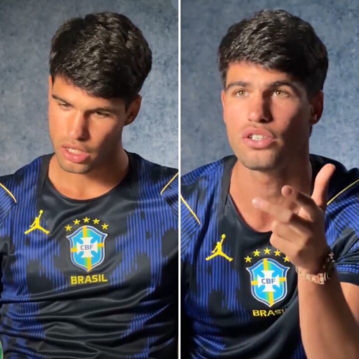 Carlos Alcaraz veste nova camisa do Brasil durante evento em Miami e revela desejo de retornar ao Rio Open