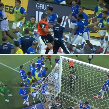 Pancadaria na final entre Cruzeiro e Atlético-MG termina com 23 jogadores expulsos