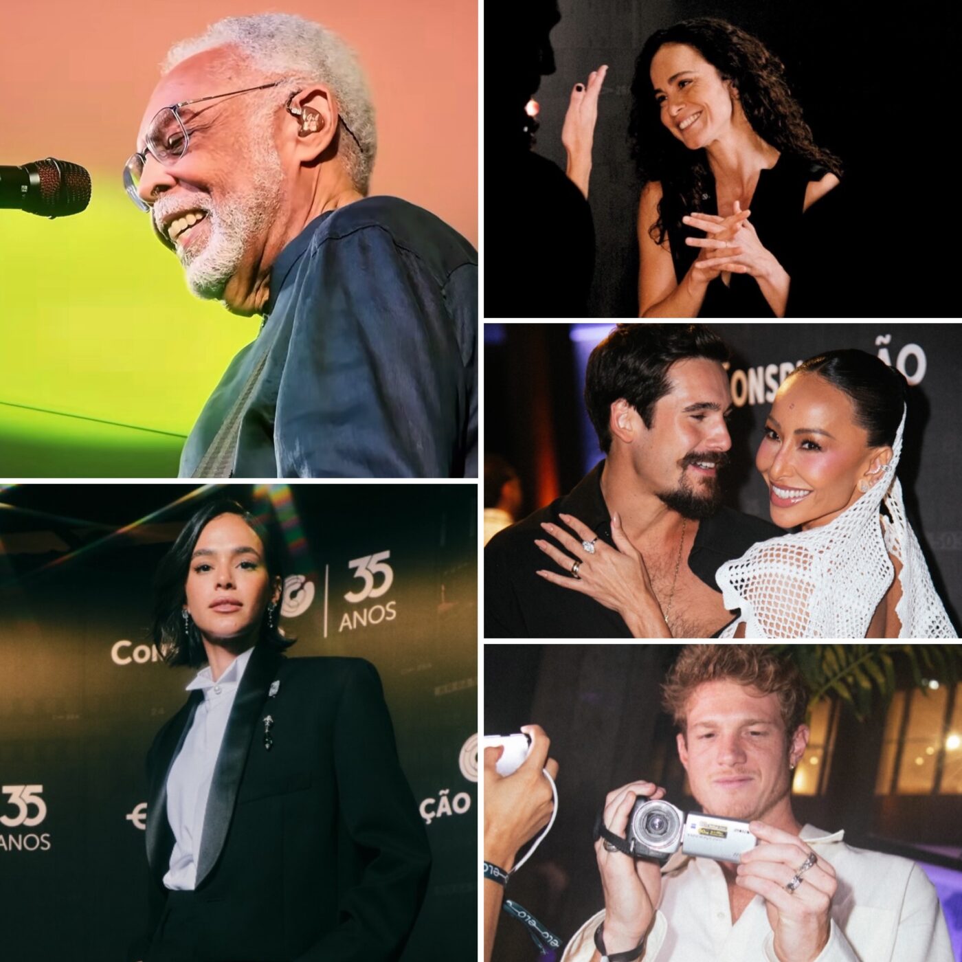 Conspiração Filmes celebra 35 anos com show surpresa de Gilberto Gil e famosos na lista de convidados; veja fotos
