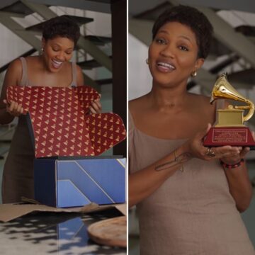 Luedji Luna recebe troféu do Grammy em casa e comemora: ‘Eu mereci’