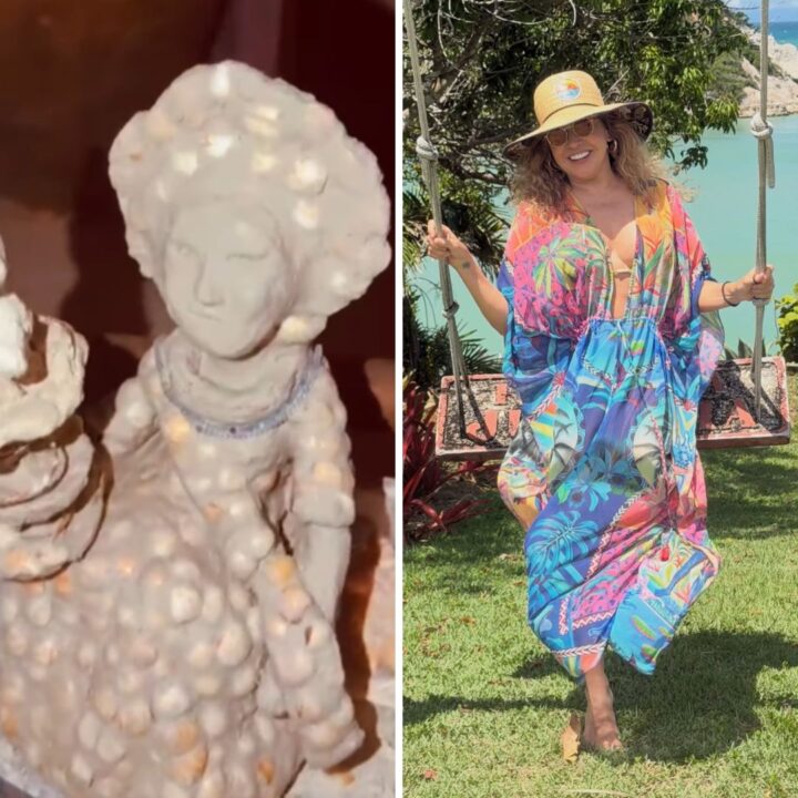 Daniela Mercury faz homenagem à Mãe Carmen durante férias no sul da Bahia