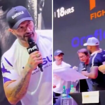 Davi Brito parte para cima de Kleber Bambam em evento de luta; assista