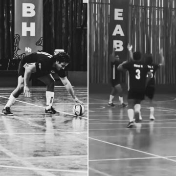 Marcelo Sangalo surpreende ao marcar golaço em partida de futsal; assista