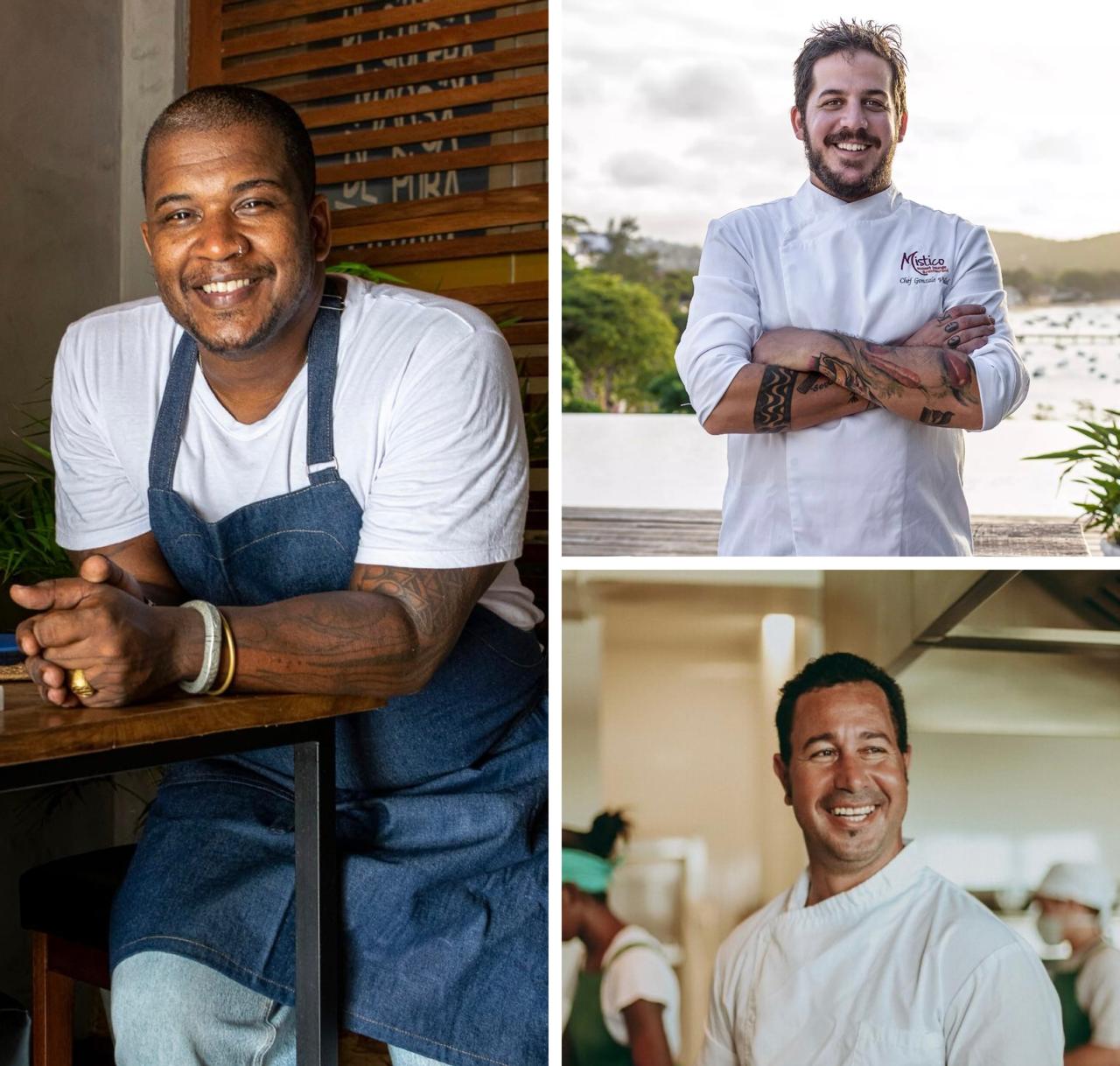 Chef Ícaro Rosa recebe Gonzalo Vidal e Fernando Luz em experiência gastronômica no sul da Bahia