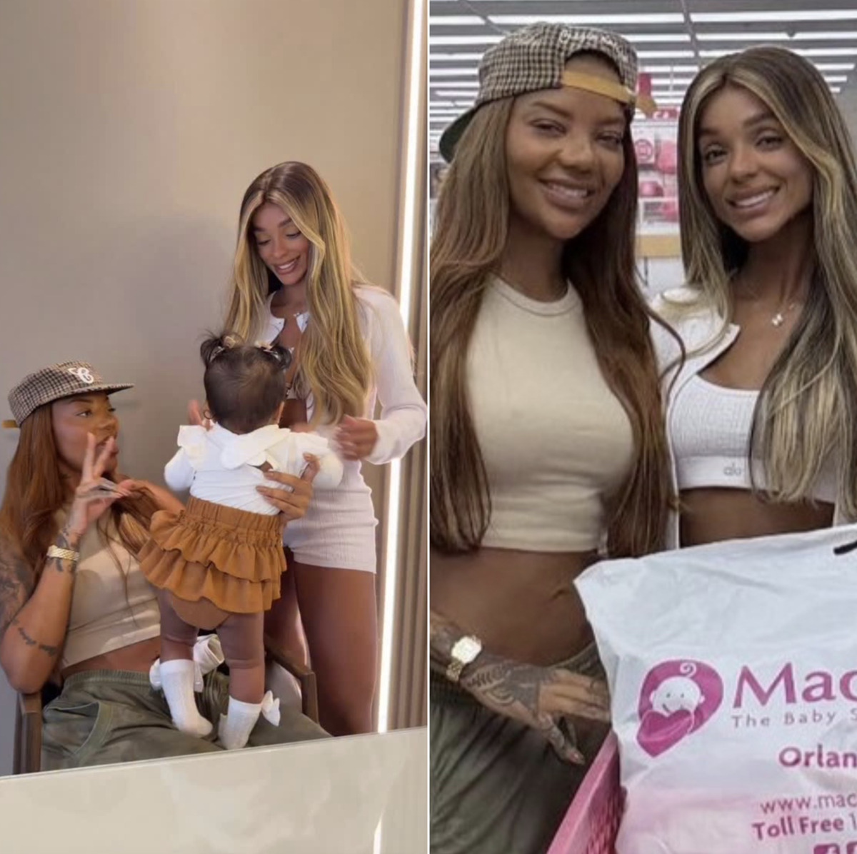 Ludmilla e Brunna Gonçalves visitam loja de bebês em Orlando e dançarina brinca: ‘Tenho que engravidar de novo’