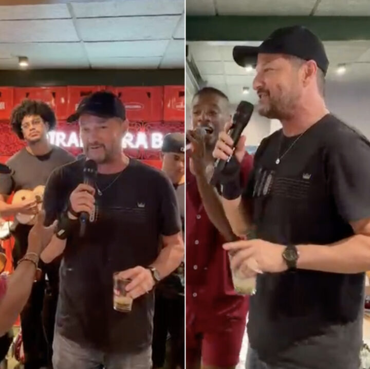 Marcelo Serrado solta a voz em noite animada na capital baiana; veja vídeos