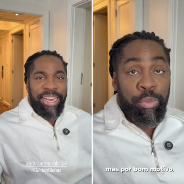 Lázaro Ramos relata problema após cerimônia do Oscar e brinca: “Por um bom motivo”