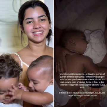 Ary Mirelle desabafa sobre momento difícil com os filhos: “Os dois chorando desesperados”