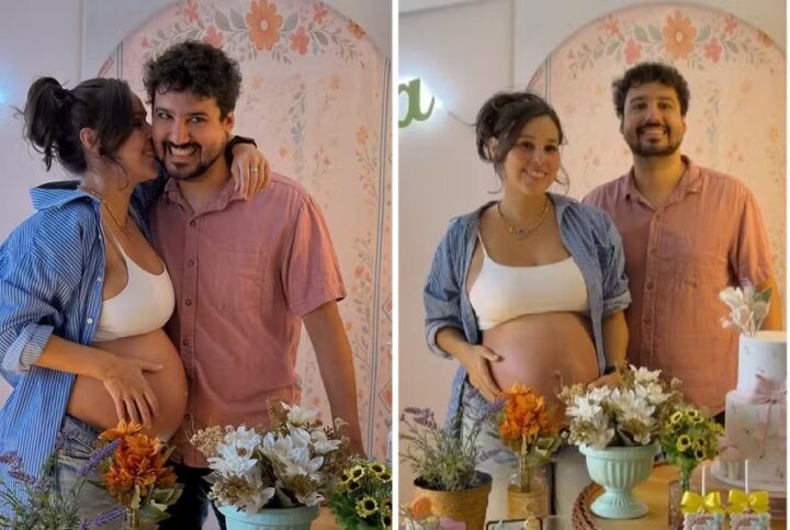 Thati Lopes e George Sauma fazem chá de bebê e revelam nome da filha