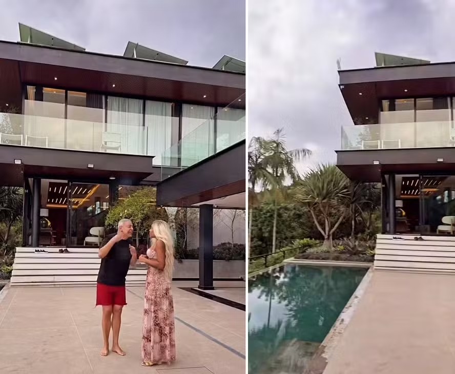 David Brazil mostra mansão com piscina de borda infinita em Mangaratiba