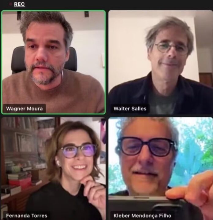 Wagner Moura e Kleber Mendonça Filho se encontram com Fernanda Torres e Walter Salles: ‘Tropas brasileiras’