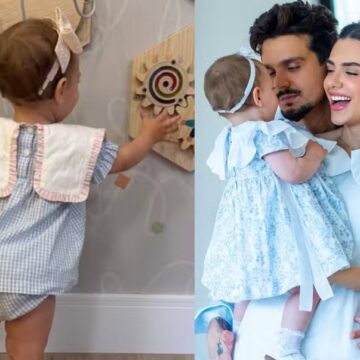 Jade Magalhães mostra Serena, sua filha com Luan Santana, brincando