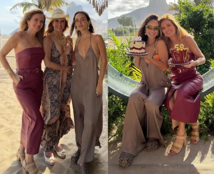 Helô Pinheiro comemora aniversário da filha mais velha e da neta em Ipanema