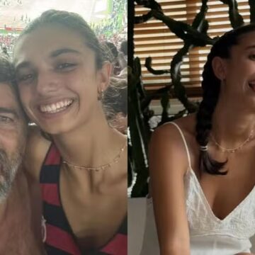 A cara da mãe: filha de Marcelo Faria aparece em fotos raras ao lado do pai