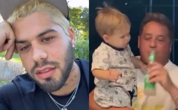 Zé Felipe quebra o silêncio após Leonardo ser acusado de dar bebida alcoólica ao neto de 1 ano