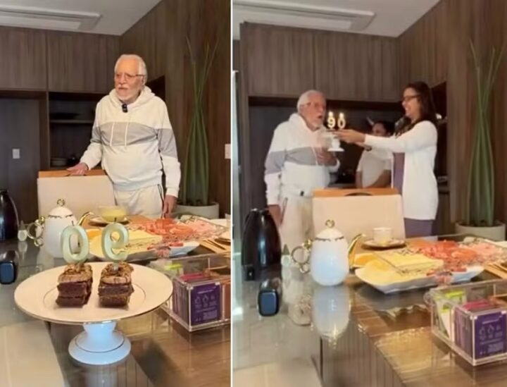 Após internação, Carlos Alberto de Nóbrega se emociona ao celebrar aniversário de 90 anos