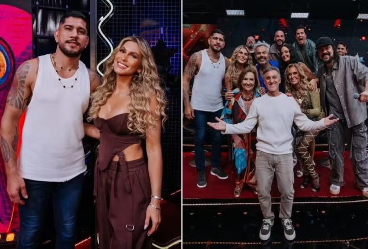 Livia Andrade e campeão de UFC iniciaram romance nos bastidores do ‘Domingão com Huck’