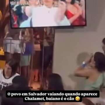 Clima de Ba-Vi: torcendo para Wagner Moura, baianos vaiam Timothée Chalamet