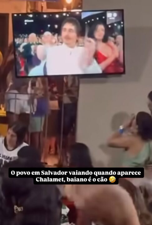 Clima de Ba-Vi: torcendo para Wagner Moura, baianos vaiam Timothée Chalamet