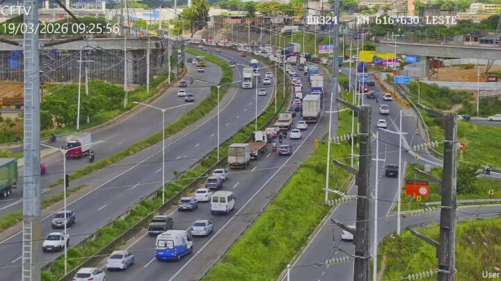 Manifestação dos caminhoneiros causa congestionamento na BR-324 nesta quinta
