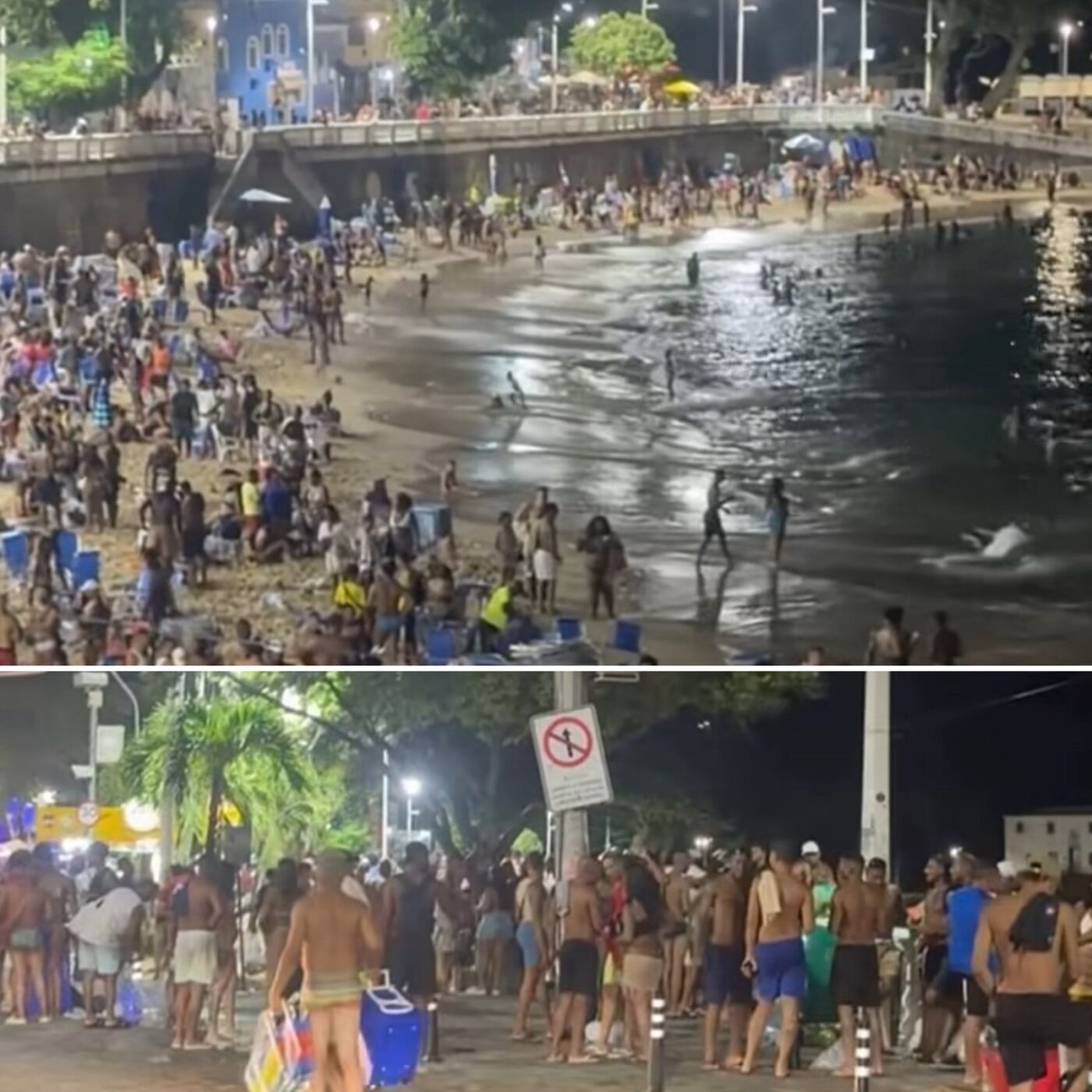 Porto da Barra fica lotado no domingo à noite em Salvador; veja vídeo