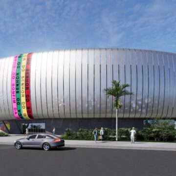 Veja fotos da construção da Nova Arena Multiuso de Salvador, que terá capacidade para até 16 mil pessoas